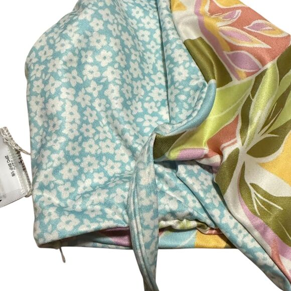 Billabong Girls 7 Tropic Crush Reversible Square Crop Bikini Sustainable NWT - Picture 5 of 8